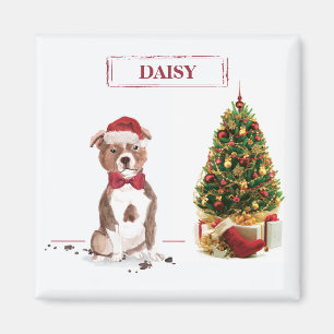 Íman Staffordshire Bull Terrier Cachorro Natal Divertid