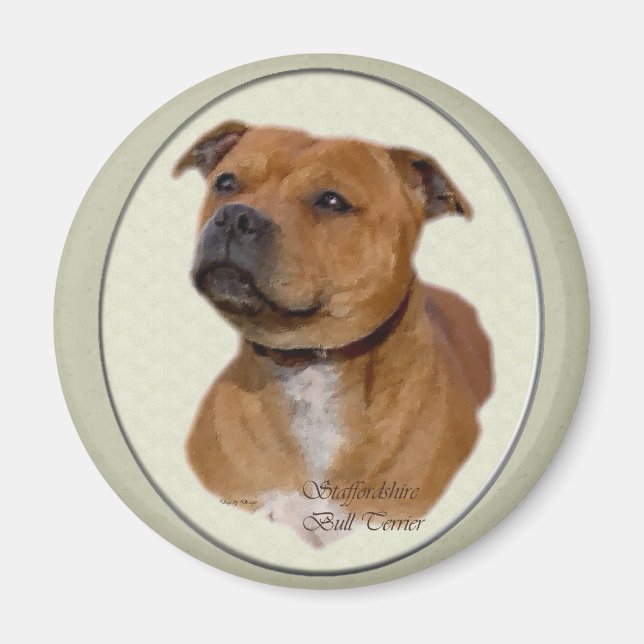 Íman Staffordshire Bull Terrier Gifts (Frente)