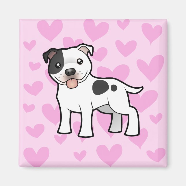 Íman Staffordshire Bull Terrier Love (Frente)