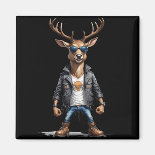 Íman Stag Biker Rebelde Coleção Estilo Legal de Jaqueta