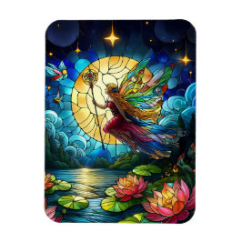 Íman Stained Glass Moonlight Flight Fairy 