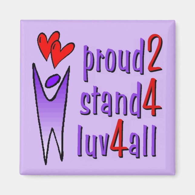 Íman Stand For Love Magnet - Lavanda (Frente)