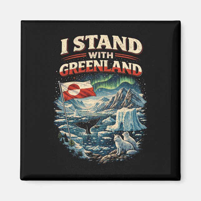 Íman Stand with Greenland (Frente)