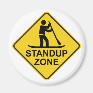 Íman Standup Paddleboard Zone Road Sign