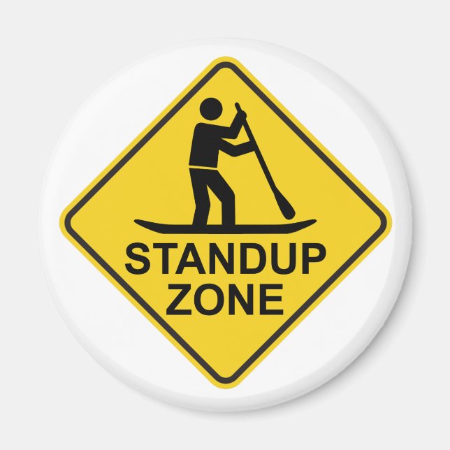 Íman Standup Paddleboard Zone Road Sign (Frente)