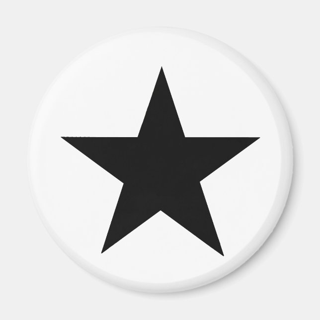 Íman Star Black O MUSEUM Zazzle Dons (Frente)