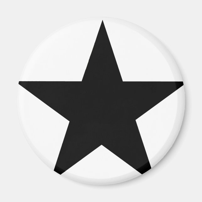 Íman Star Black O MUSEUM Zazzle Dons (Frente)