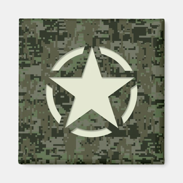 Íman Star Stencil Digital Woodland (Frente)
