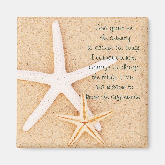 Íman Starfish Serenity Prayer Magnet (Frente)
