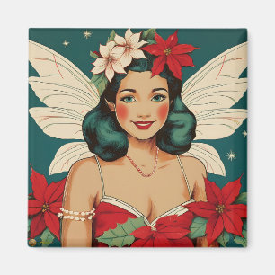 Íman Starlet de Pin-Up de Natal Tropical de Retro