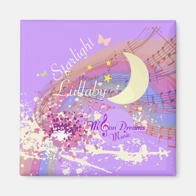 Íman Starlight Lullaby Colorsplash Square Magnet (Frente)