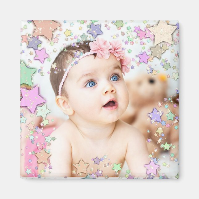 Íman Starry Baby Photo Magnet (Frente)