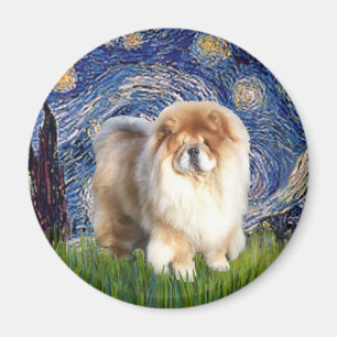 Íman Starry Night - Chow Chow (creme)