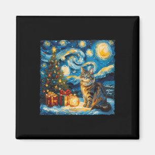 Íman Starry Night Christmas Forest Art Van Go