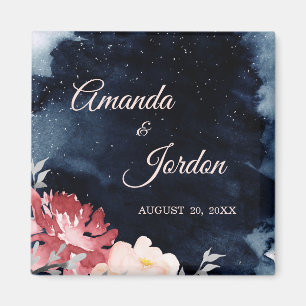 Íman Starry Night Floral Wedding Magnet