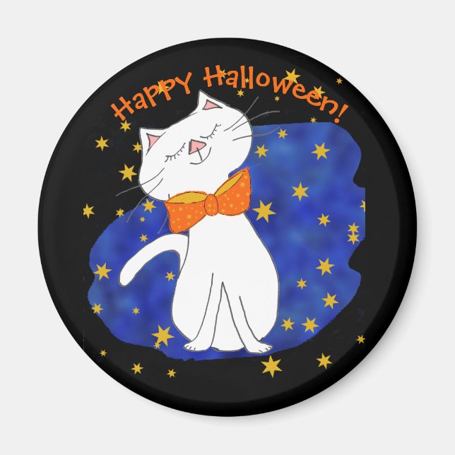 Íman Starry Night Kitty Halloween (Frente)