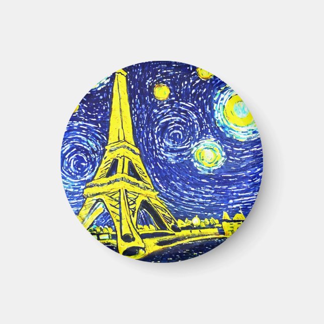 Íman Starry Night Paris França (Frente)
