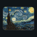 Íman Starry Night por Van Gogh<br><div class="desc">Vincent Van Gogh está na noite estelar. 1889 Óleo na Canvas. Museu de Arte Moderna,  Nova Iorque</div>