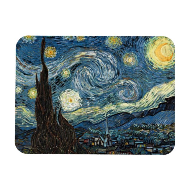 Íman Starry Night por Van Gogh (Horizontal)
