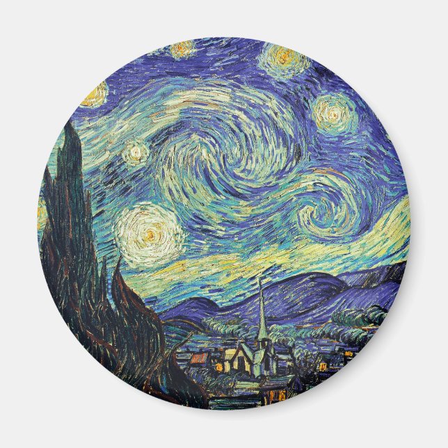 Íman Starry Night por van Gogh (Frente)