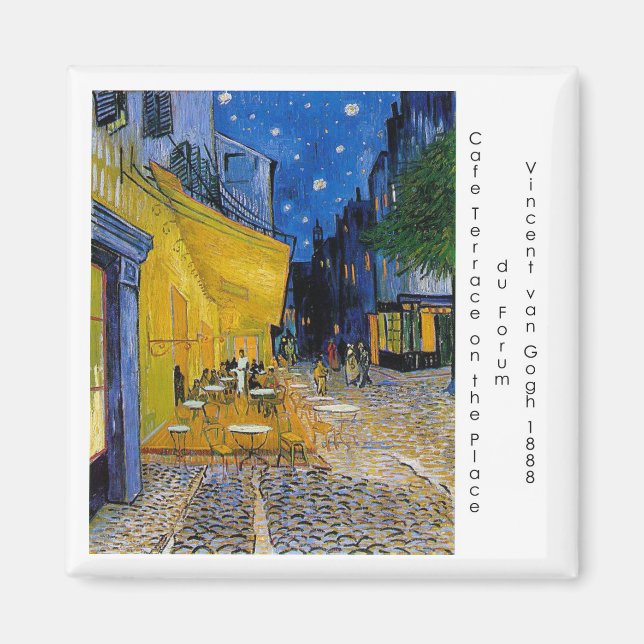 Íman Starry Night por Vincent van Gogh (Frente)