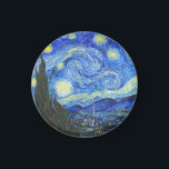 Íman Starry Night por Vincent van Gogh<br><div class="desc">Starry Night por Vincent van Gogh</div>
