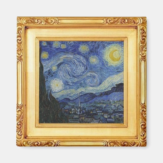 Íman Starry Night por Vincent Van Gogh - Magnet (Frente)