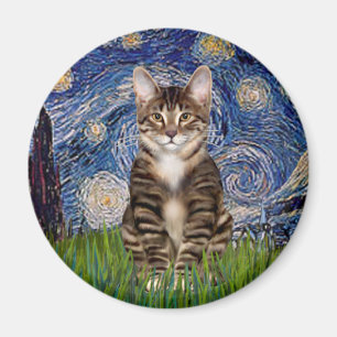 Íman Starry Night - Tabby Tiger cat 30
