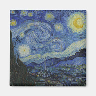 Íman Starry Night & Van Gogh / famosa arte vintage
