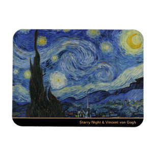 Íman Starry Night & Van Gogh / famosa arte vintage