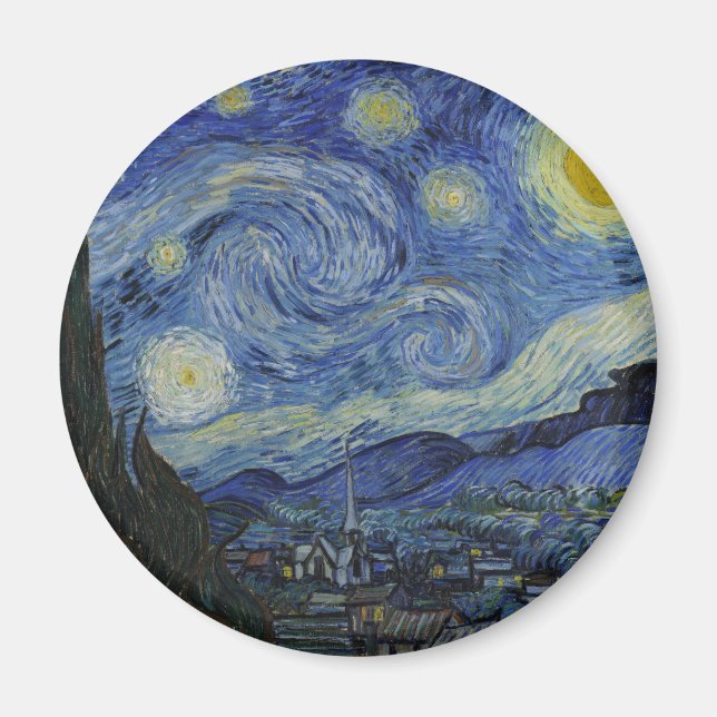 Íman Starry Night Vincent van Gogh (Frente)