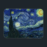 Íman Starry Night Vincent van Gogh Fine Art Painting<br><div class="desc">Vincent van Gogh (holandês, 1853 - 1890) Starry Night, 1889, Oil on canvas Unframed: 73 × 92 cm (28, 7 × 36, 2 pol) Esta pintura mostra a vista da janela virada para leste da sala de asilo de Van Gogh na Santo-Rémy-de-Provence Ele acrescentou uma vila idealizada. Está na coleção...</div>