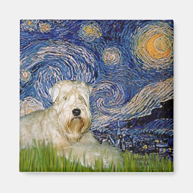 Íman Starry Night - Wheaten Terrier 1 (Frente)