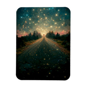 Íman Starry Road Fantasy Paisagem Sci-Fi