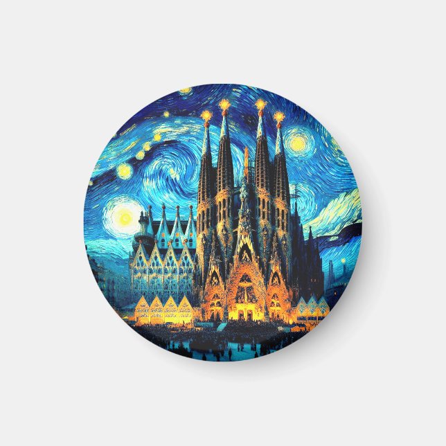 Íman Starry Sagrada Familia Barcelona (Frente)