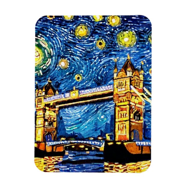 Íman Starry Starry Night London Inglaterra (Vertical)