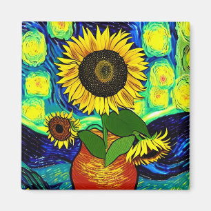 Íman Starry Sunflower Night Magnet