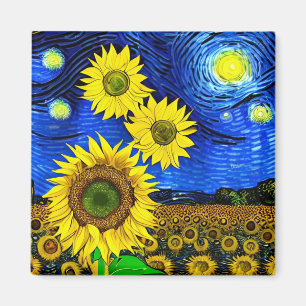 Íman Starry Sunflower Night Magnet