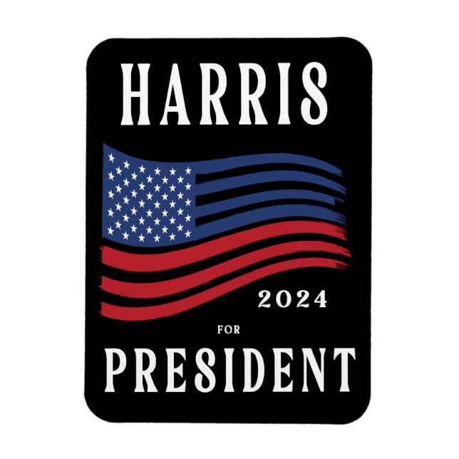 Íman Stars and Stripes Kamala Harris para o Presidente  (Vertical)