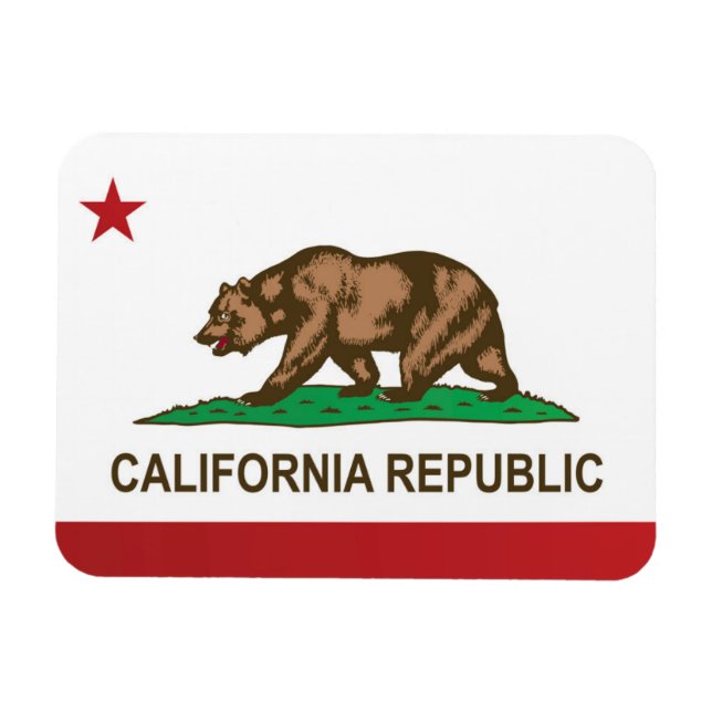 Íman State Flag of California, EUA (Horizontal)