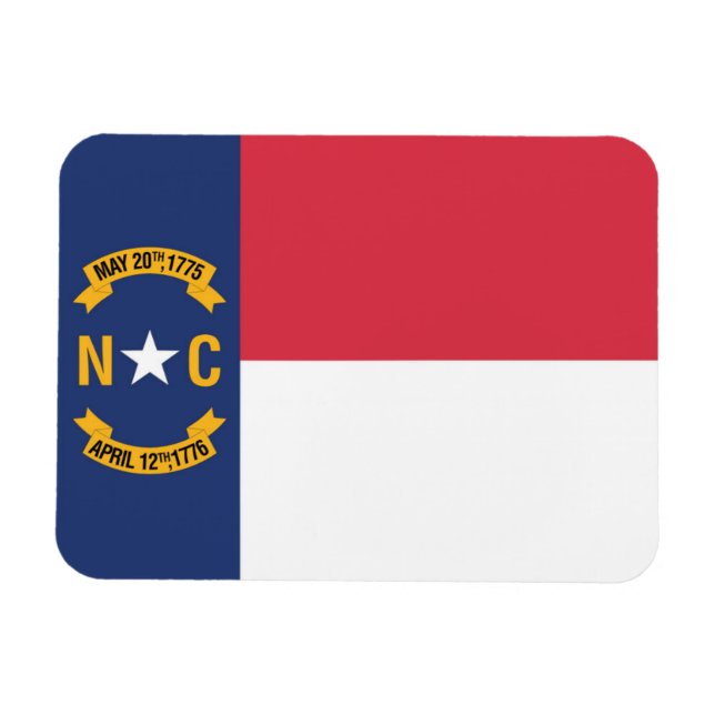 Íman State Flag of North Carolina, EUA (Horizontal)