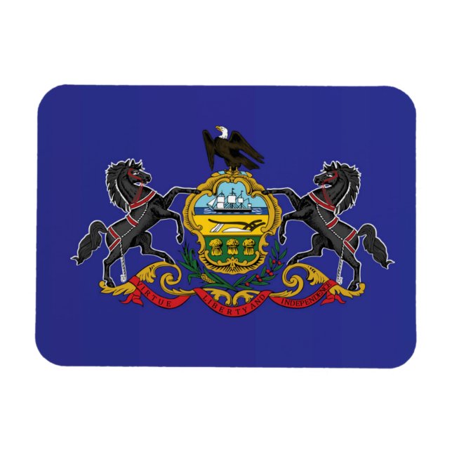 Íman State Flag of Pensilvânia, EUA (Horizontal)