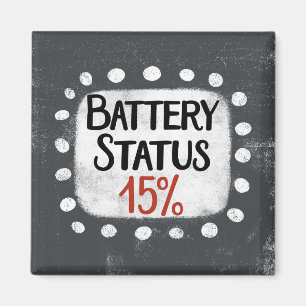 Íman Status da Bateria 15% do Magnet do Refrigerador