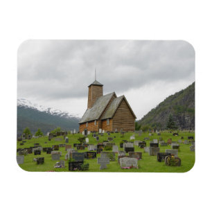 Íman Stave a igreja e as sepulturas, ímã retangular d