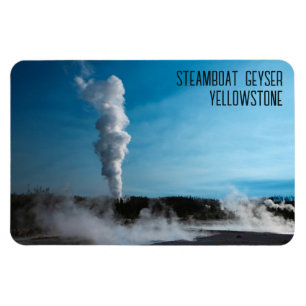 Íman Steamboat Geyser Erupção Yellowstone