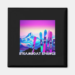 Íman Steamboat Springs Esqui Retro Estilo Anos 80 E 