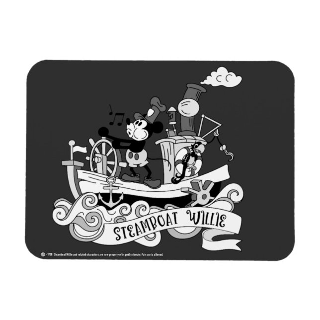 Íman Steamboat Willie Retro  (Horizontal)