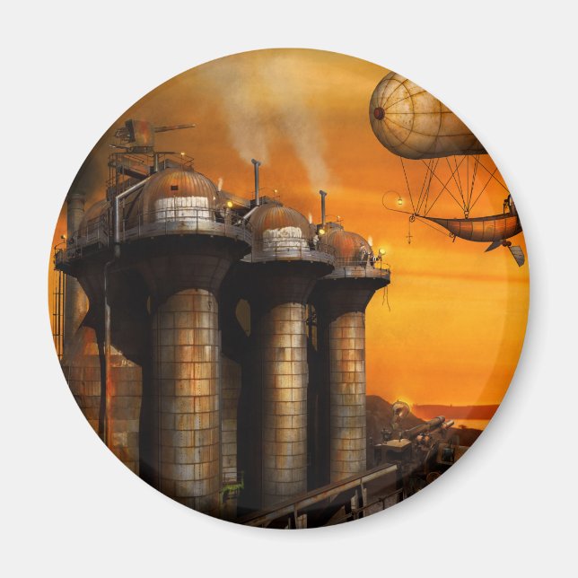 Íman Steampunk - Dystopia - O posto avançado (Frente)