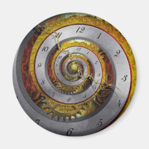 Íman Steampunk - espiral - tempo infinito