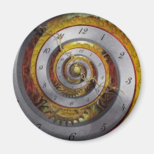 Íman Steampunk - Espiral - Tempo infinito (Frente)